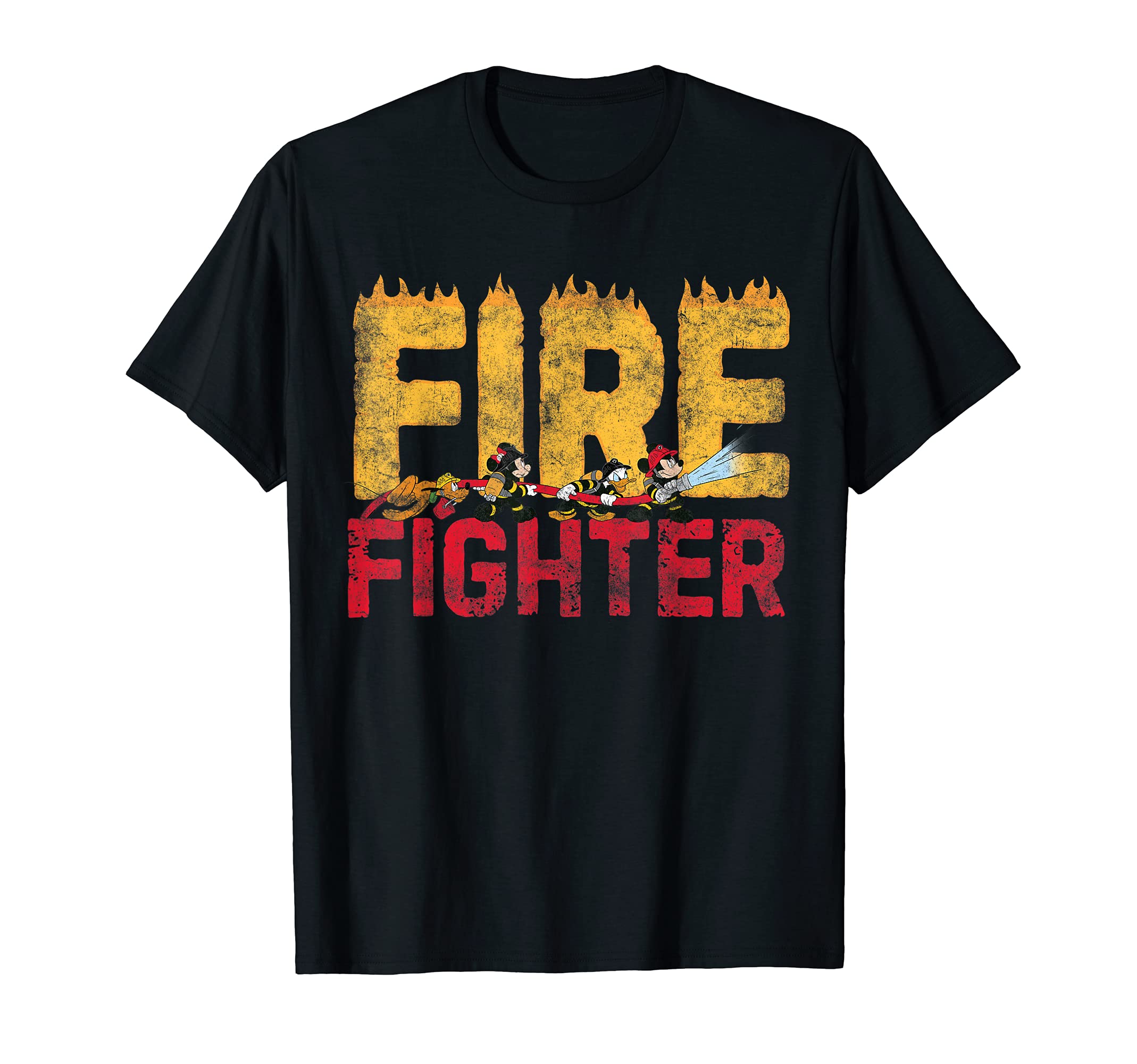 DisneyMickey and Friends Minnie Donald Pluto Fire Fighters T-ShirtOEKO-TEX STANDARD 100