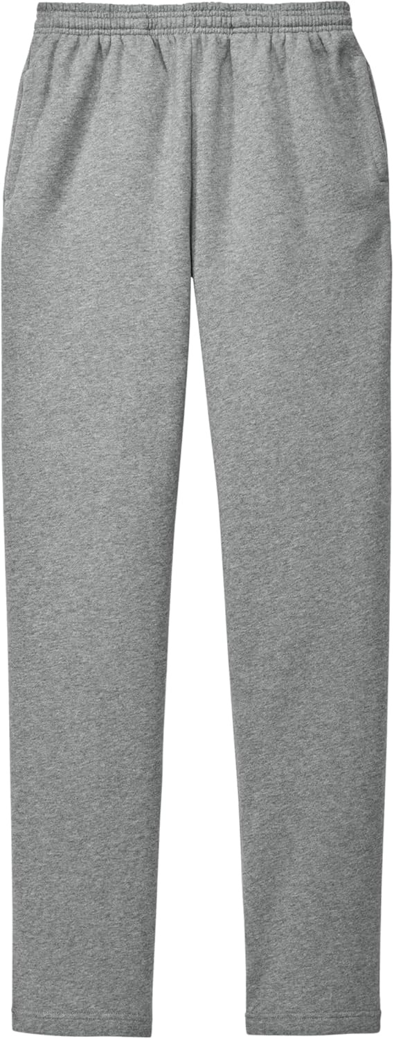 SPORT-TEK Unisex Open Bottom Sweatpants | Lightweight Fleece Sweatpants for Men & Women, Casual Pants for Gym & Everyday Wear