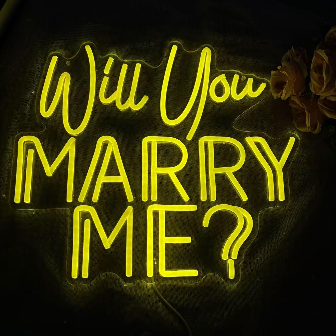 Mi vuoi sposare? Insegna al neon personalizzata camera da letto bar matrimonio fidanzamento festa casa decorazione da parete regalo personalizzato per lei