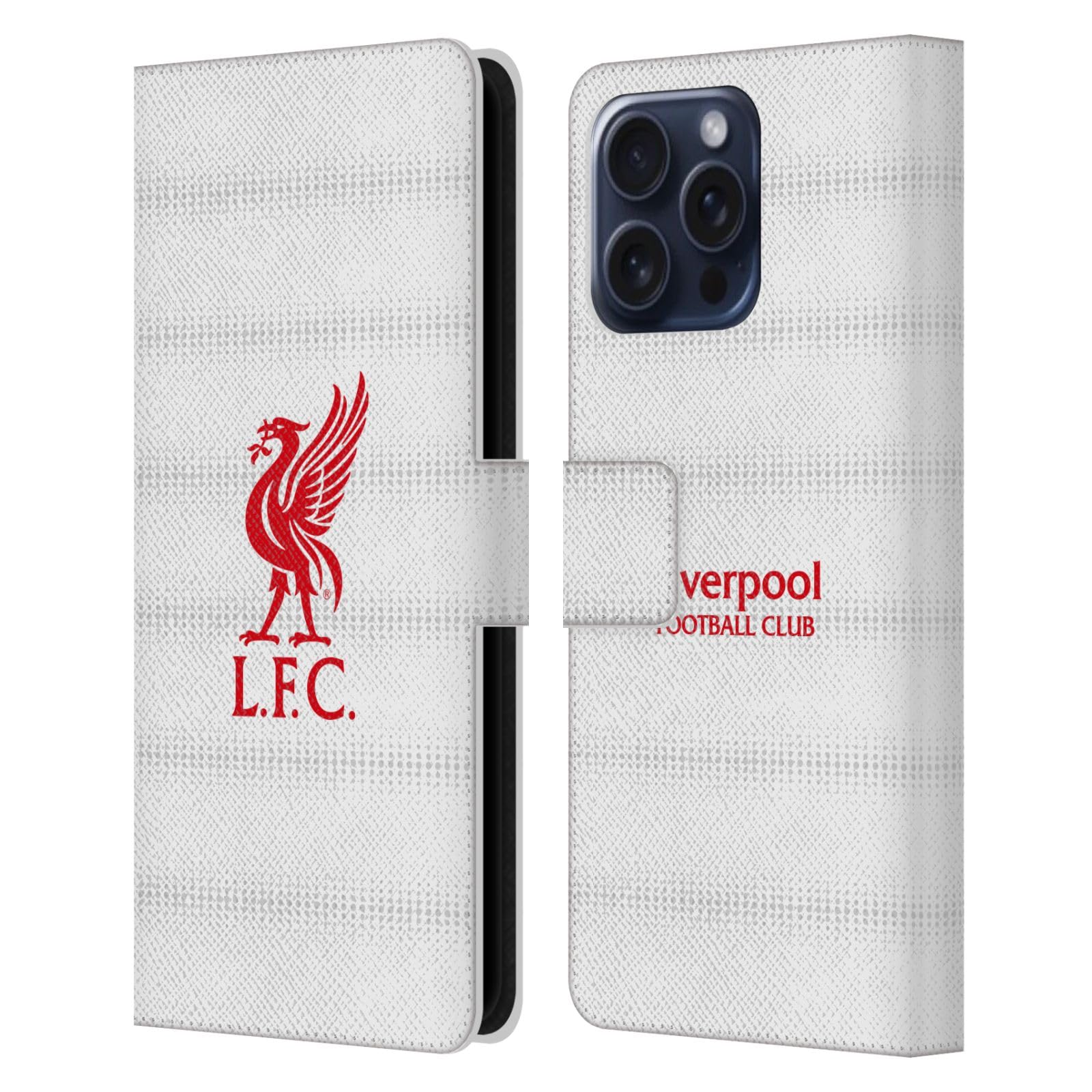 Head Case Designs Officially Licensed Liverpool Football Club Red Logo And Pattern Liver Bird Leather Wallet Case Compatible With Apple iPhone 16 Pro Max