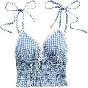 Y2K Kant Patchwork Crop Cami Vrouwen Coquette Uitgaan Tank Tops