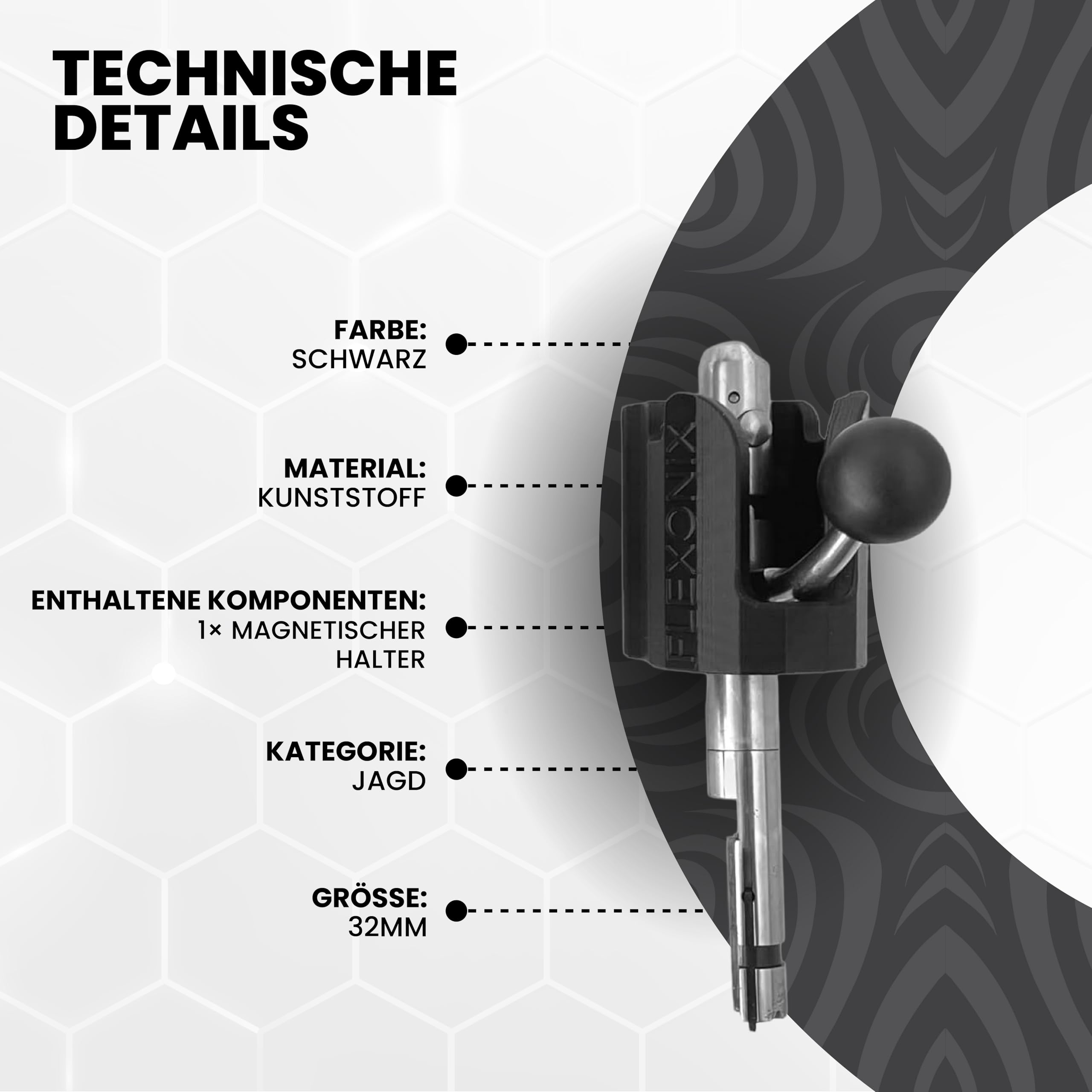 Magnetische Verschlusshalterung für Blaser R8/R93, Mauser, Sauer & Sako – Universal Zylinderverschluss-Halter für Waffenschrank – Sicher & platzsparend, für Fast alle Kalibergruppen geeignet