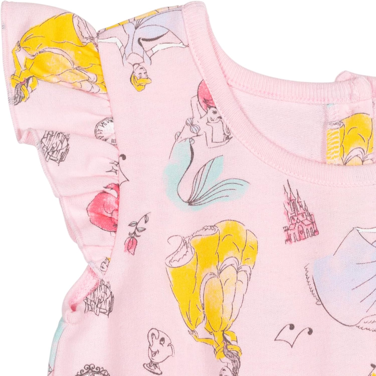 Disney Princess Moana Mulan Ariel Cinderella Belle Romper Infant to Big Kid - Image 2