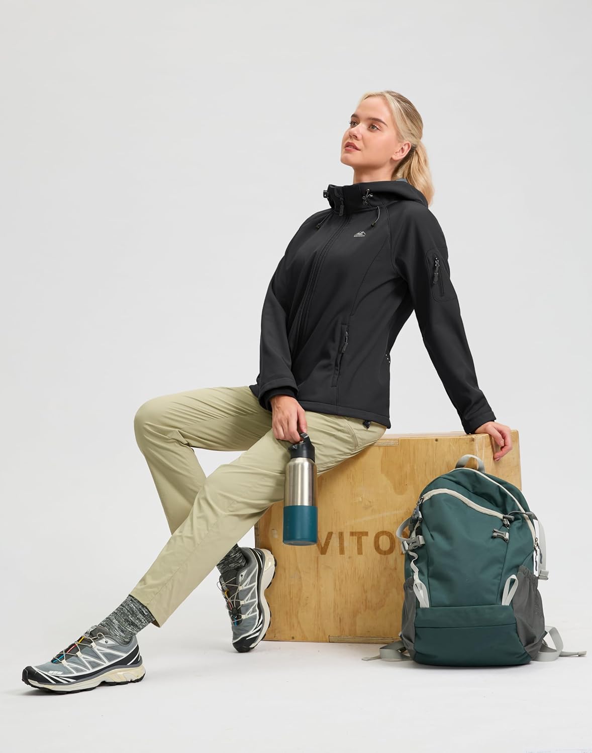 G Gradual Women's Fleece Lined Softshell Jacket Windproof Warm Light Waterproof Hooded Jacket for Women Winter/Fall/Spring - Image 6