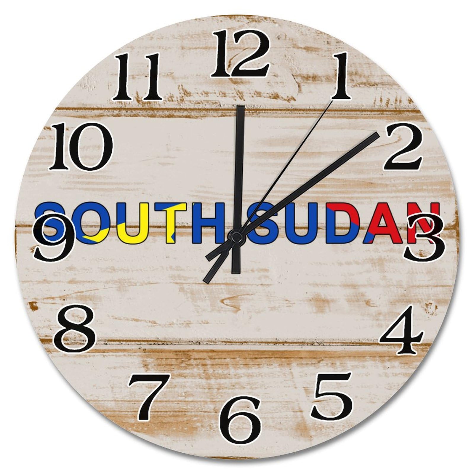 Horloge de ferme du Soudan du Sud : décoration vintage pour cuisine et bureau