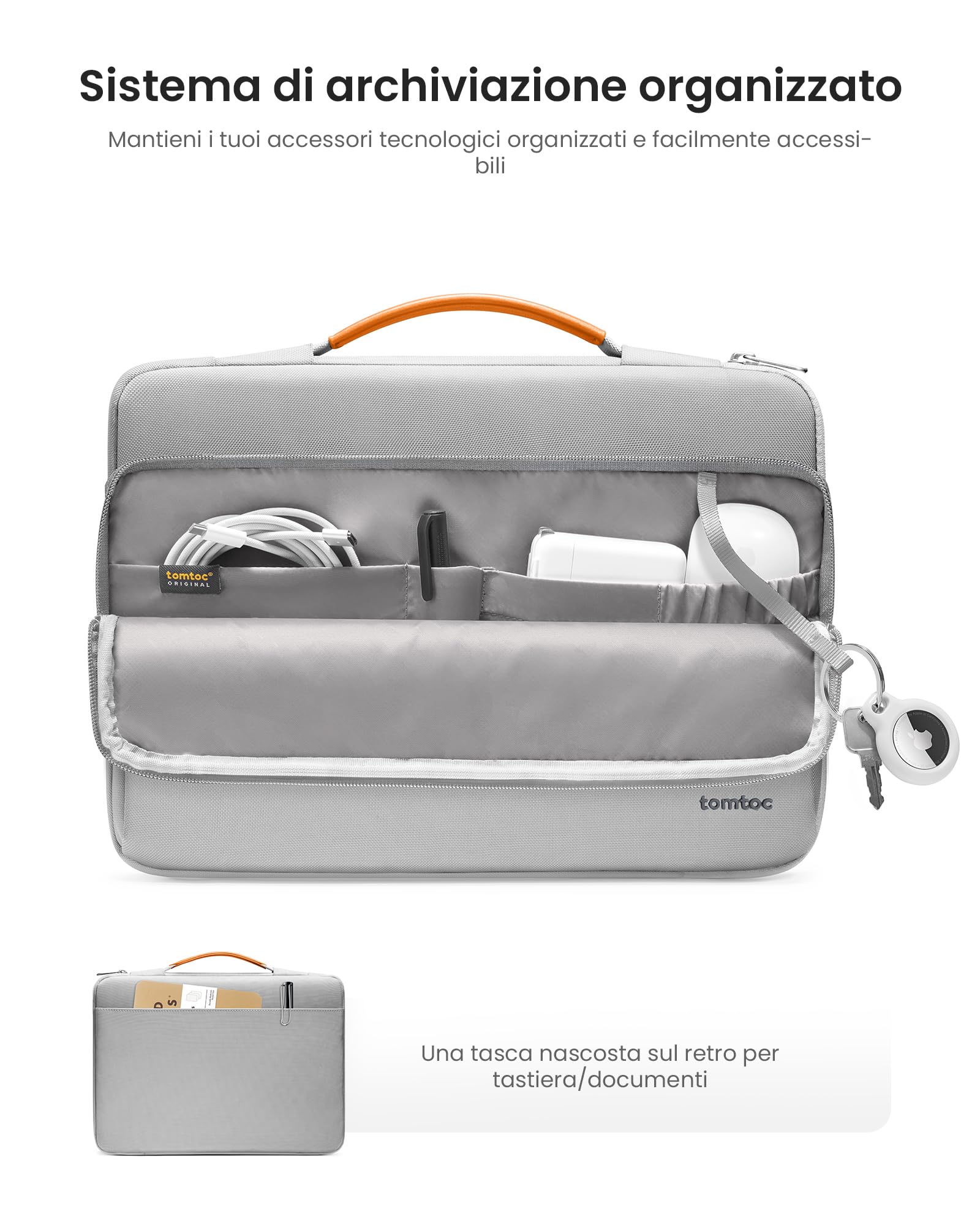 Custodia Tomtoc Per MacBook Pro 14" - Protezione Militare, Borsa Accessori