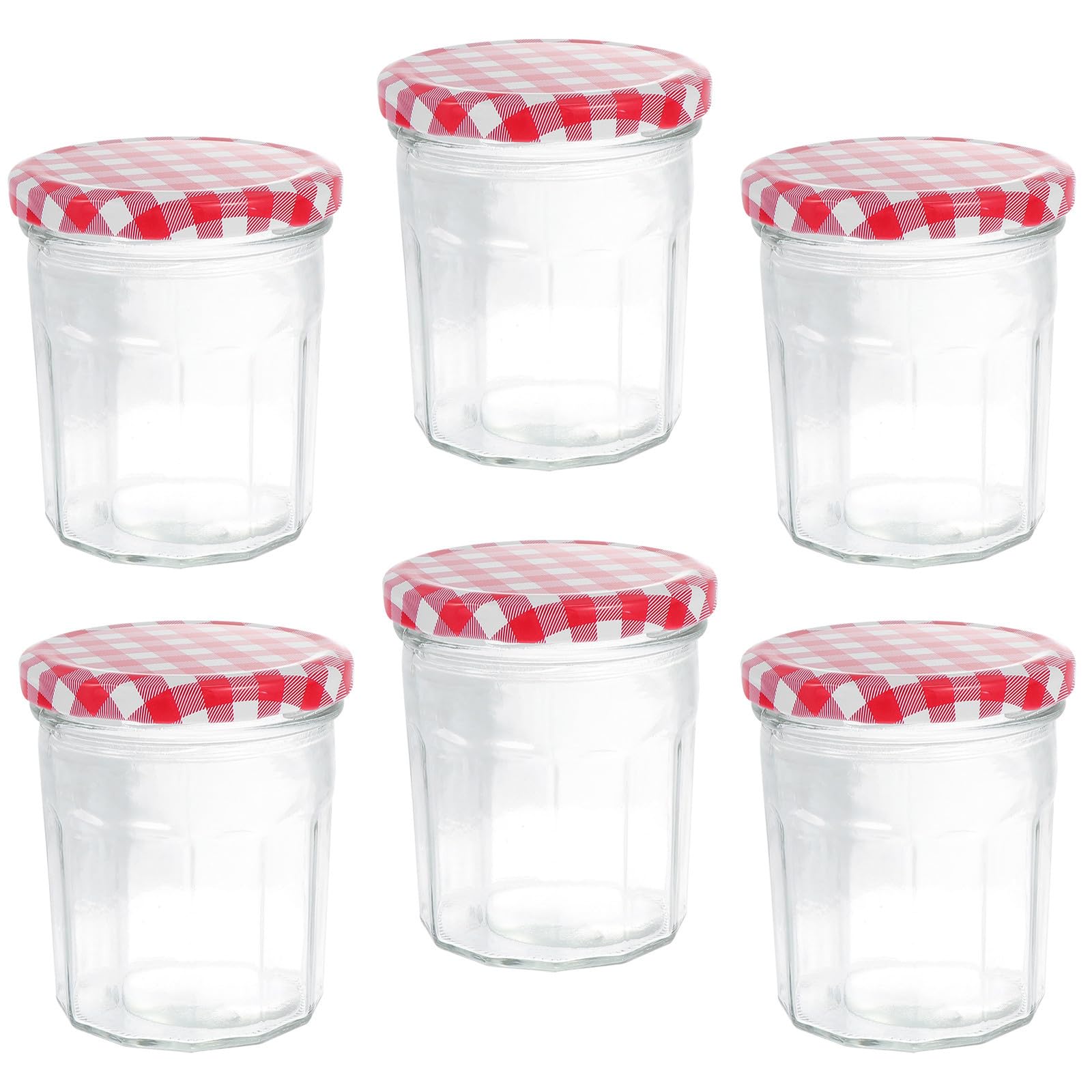 6 Piezas Contenedor de Miel de Vidrio 380ml, Tarro Sellado