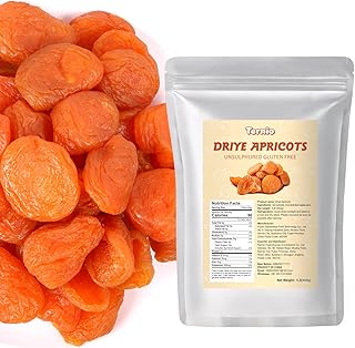 Ternio Dried Apricots - 1LB (454g) Dried Fruits, Apricots No Preservatives, No Added Sugar, Healthy Snack, Suitable for Baking and Ingredients