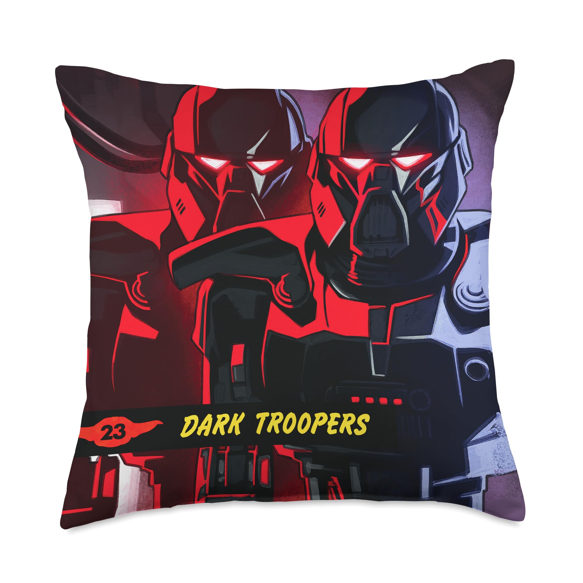 Coussin Star Wars Mandalorian Dark Troopers multicolore carré 18x18 pour literie et fauteuil