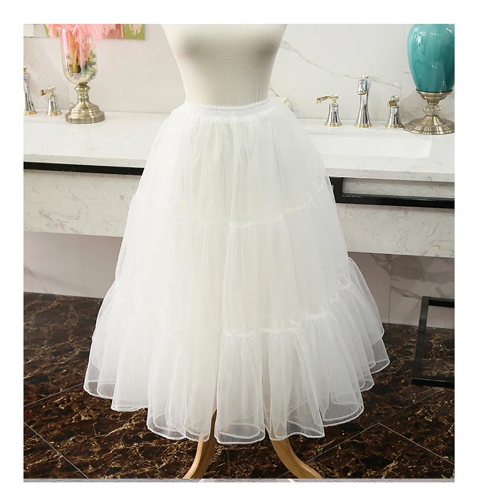 Jupon sous Robe Femme Jupes Longues Bouffantes for Filles, Jupe Tutu Tendance for Femmes, Robe de Bal, Jupon de mariée, Robe de mariée, Jupon Tutu(Length 80cm Black)