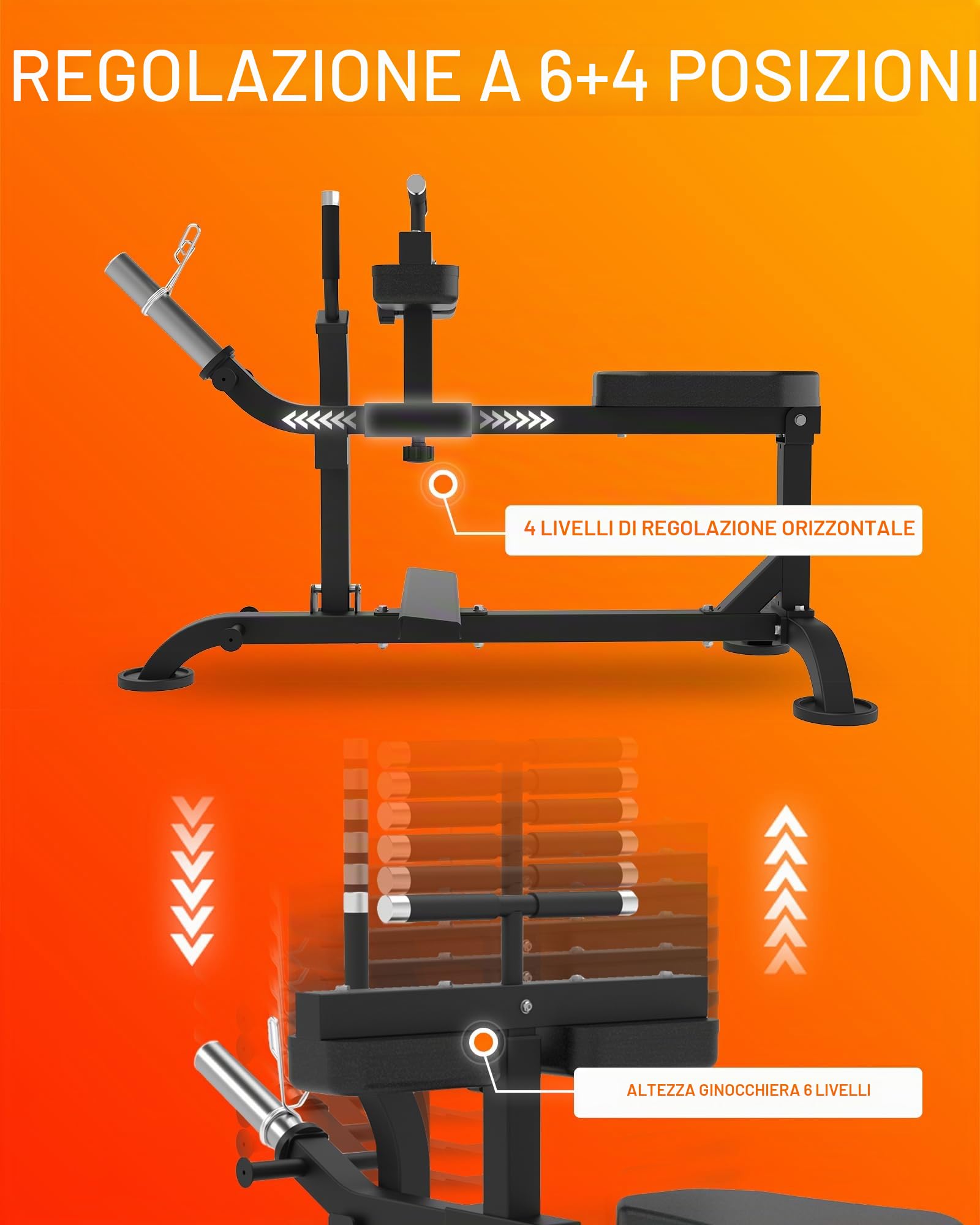 HVO Macchina per polpacci seduti: Attrezzo da allenamento per le gambe a casa in posizione seduta Seated Calf Raise Machine