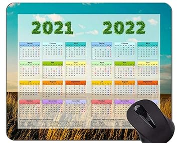 MIKKA 2022 Calendar Mouse Pad,Road Sky Marking Gaming Mouse Pad-14794