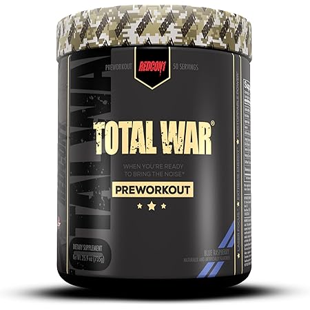 Amazon Com 2 Pack Redcon1 Total War Pre Workout Powder 30 Servings Sour Gummy Bear Boost Energy Increase Endurance And Focus Beta Alanine 350mg Caffeine Citrulline Malate Nitric Oxide Booster Health Household