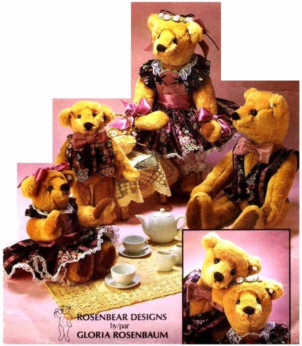 1992 McCall's Sewing Pattern 6036. 18 & 11 Rosenbear Bears & Clothes for Papa; Mama; Little Boy; & Little Girl