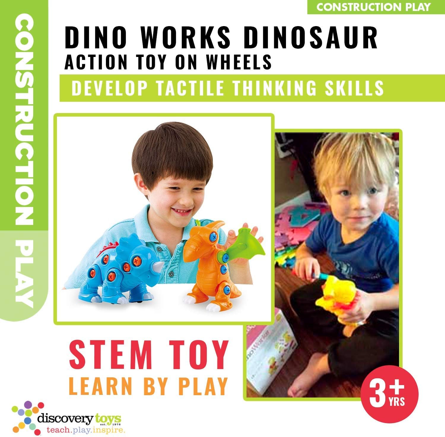 Frее Shірріng 🛒 Discovery Toys Dino Works Dinosaur Bundle | Set of Centrosaurus, Pterodactyl, and T-REX w/ Tool | STEM Toy Early Childhood Development 3 Years Old and Up Flаѕh Dеаlѕ - 40% оƒƒ Discovery Toys Dino Works Dinosaur Bundle | Set of Centrosaurus, Pterodactyl, and T-REX w/ Tool | STEM Toy Early Childhood Development 3 Years Old and Up