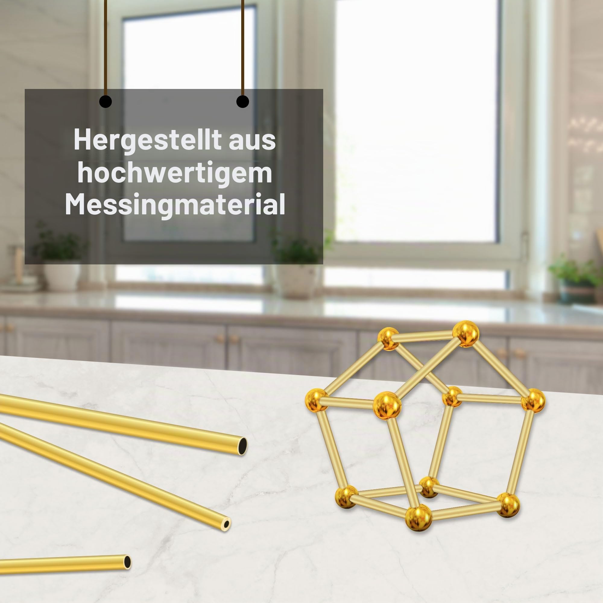 Messingrohre Set mit 2mm/2,5mm/3mm/3,5mm/4mm/4,5mm/5mm/6mm/7mm/8mm, 0,5 mm Wandstärke, 200 mm Länge, LAVMHAB Nahtlos Rundrohr aus Messing für Bastelarbeiten (10 Stück)