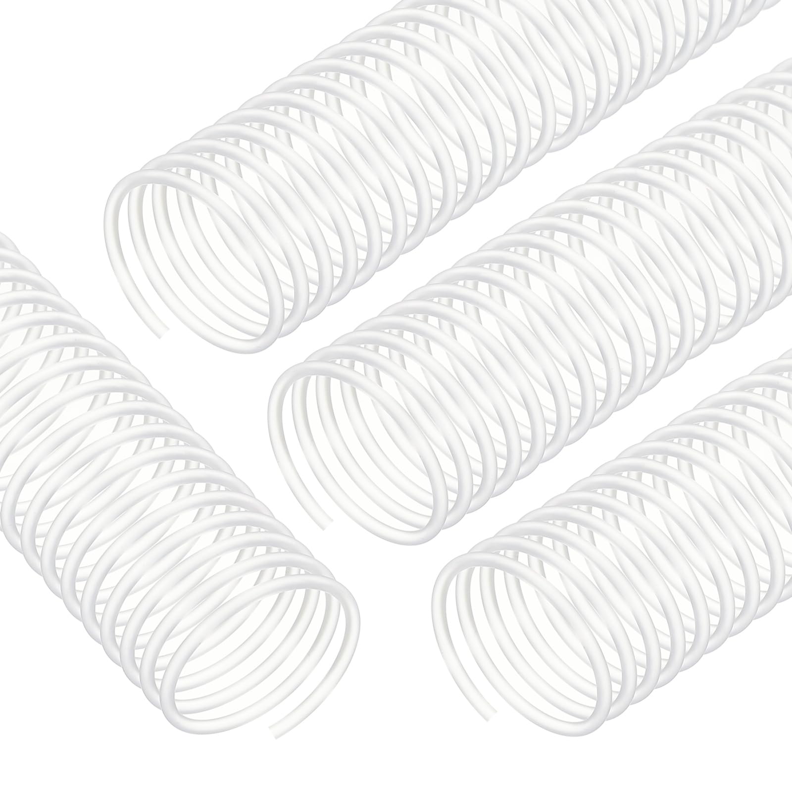 PATIKIL 50 Pack Plastic Spiral Binding Coils, 30mm(1-3/16") Binding Coils 240 Sheet Capacity Spiral Binder Rings 4:1 Pitch for Office Classroom, Clear