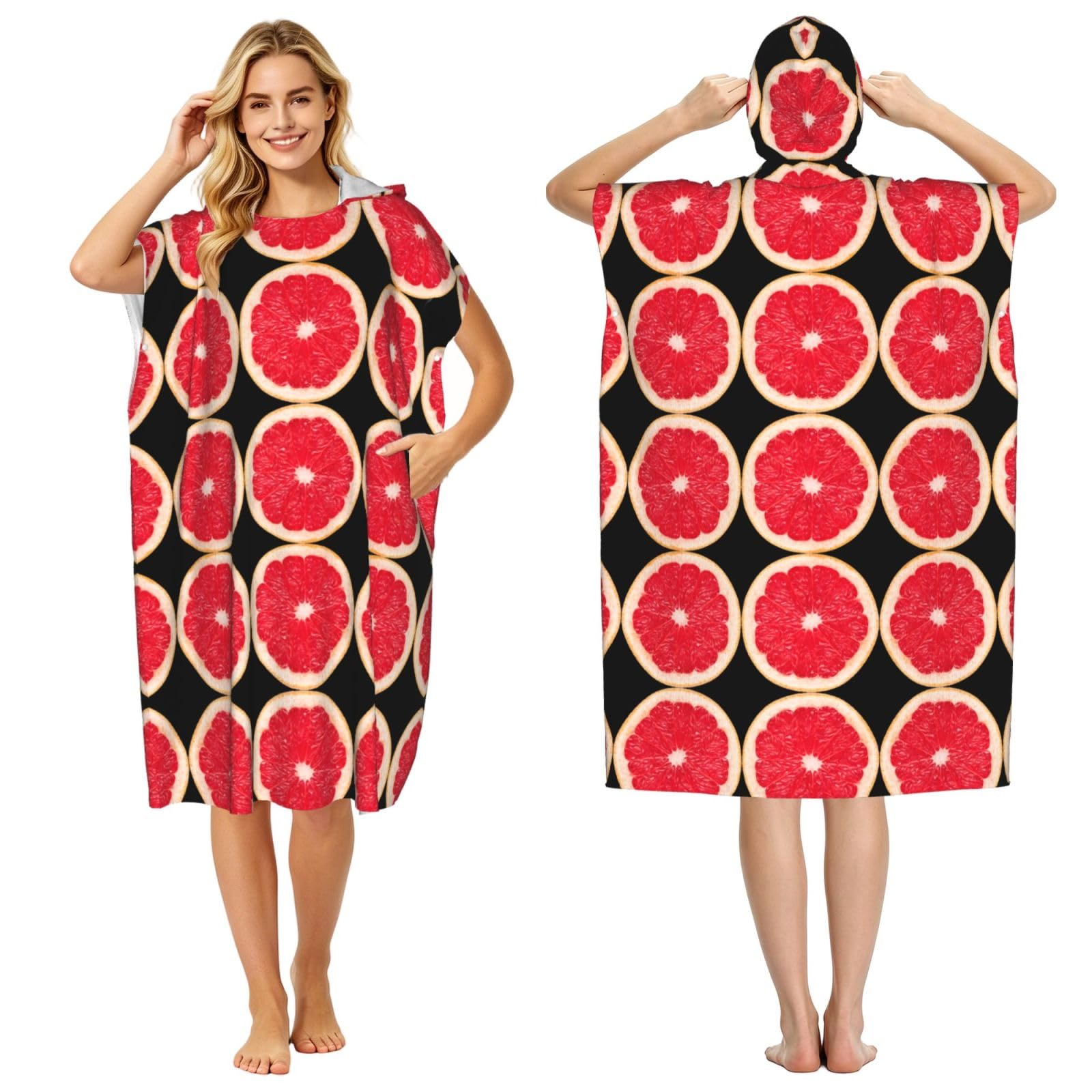 Poncho à capuche pour piscine séchage rapide peignoir de plage adulte