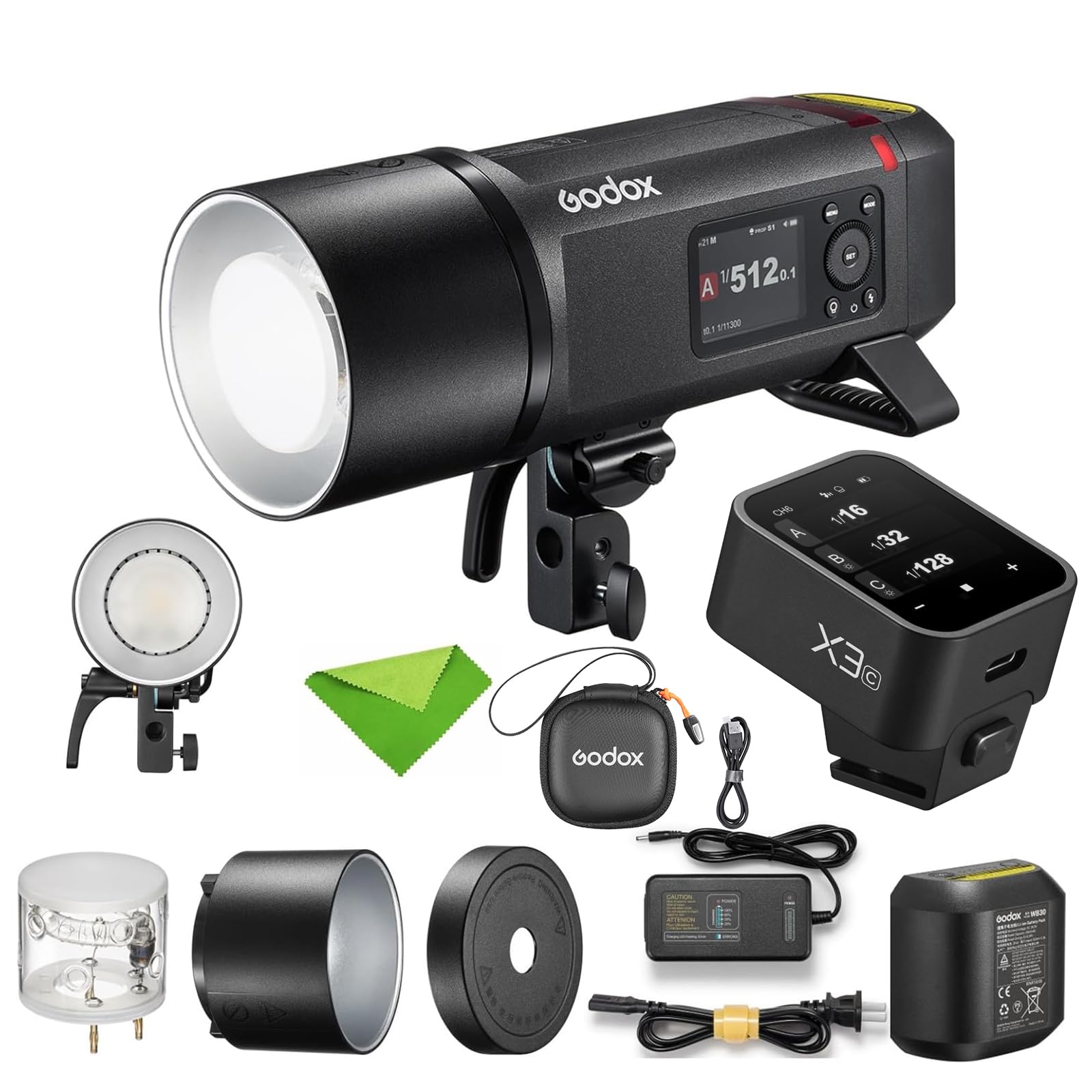 Godox AD800 Pro AD800Pro 800Ws Outdoor TTL Flash with with X3 C Trigger for Canon, 300 Full Power Flash, 0.01s~1.5s Recycle Time, 40W Bi-Color Modeling Light, 2.4G Wireless, Bowens Mount Speedlight