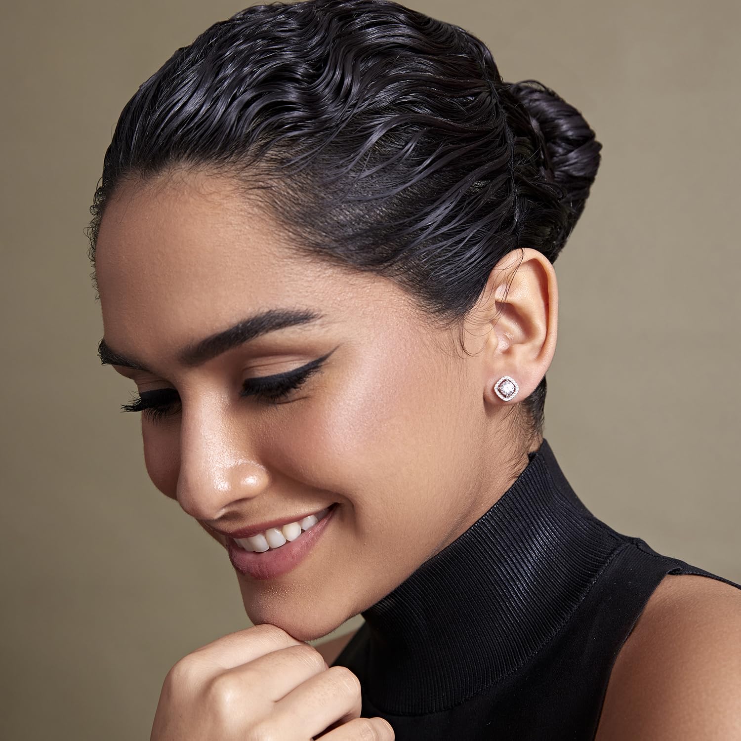Sterling Classic Halo Earrings, Whites Collection