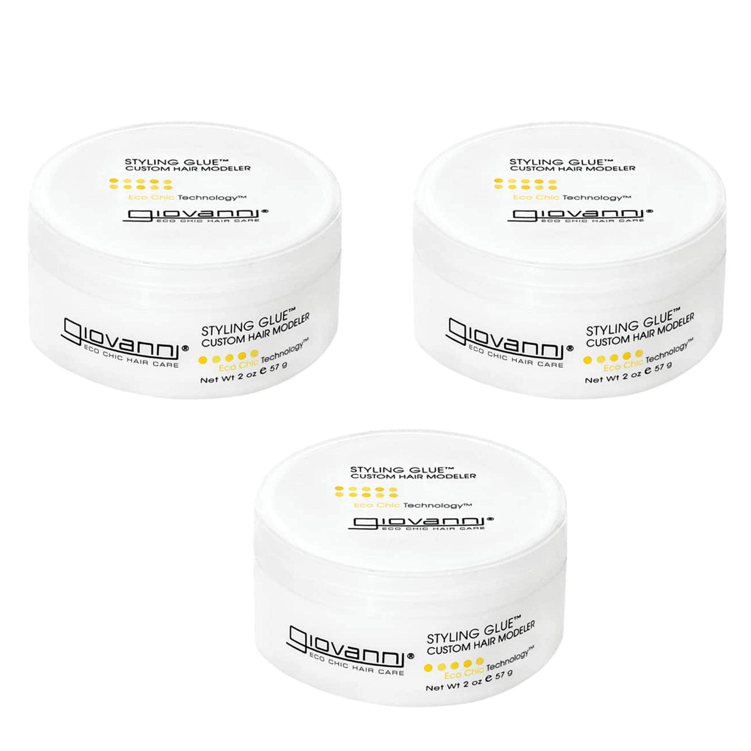 GIOVANNI ECO CHIC Styling Glue Custom Hair Modeler - Styling Glue, Hair Products for Men & Women, Firm Hold, Spike, Sculpt, Shape with our Hair Paste, Customize Style, No Parabens, Color Safe - 2 oz