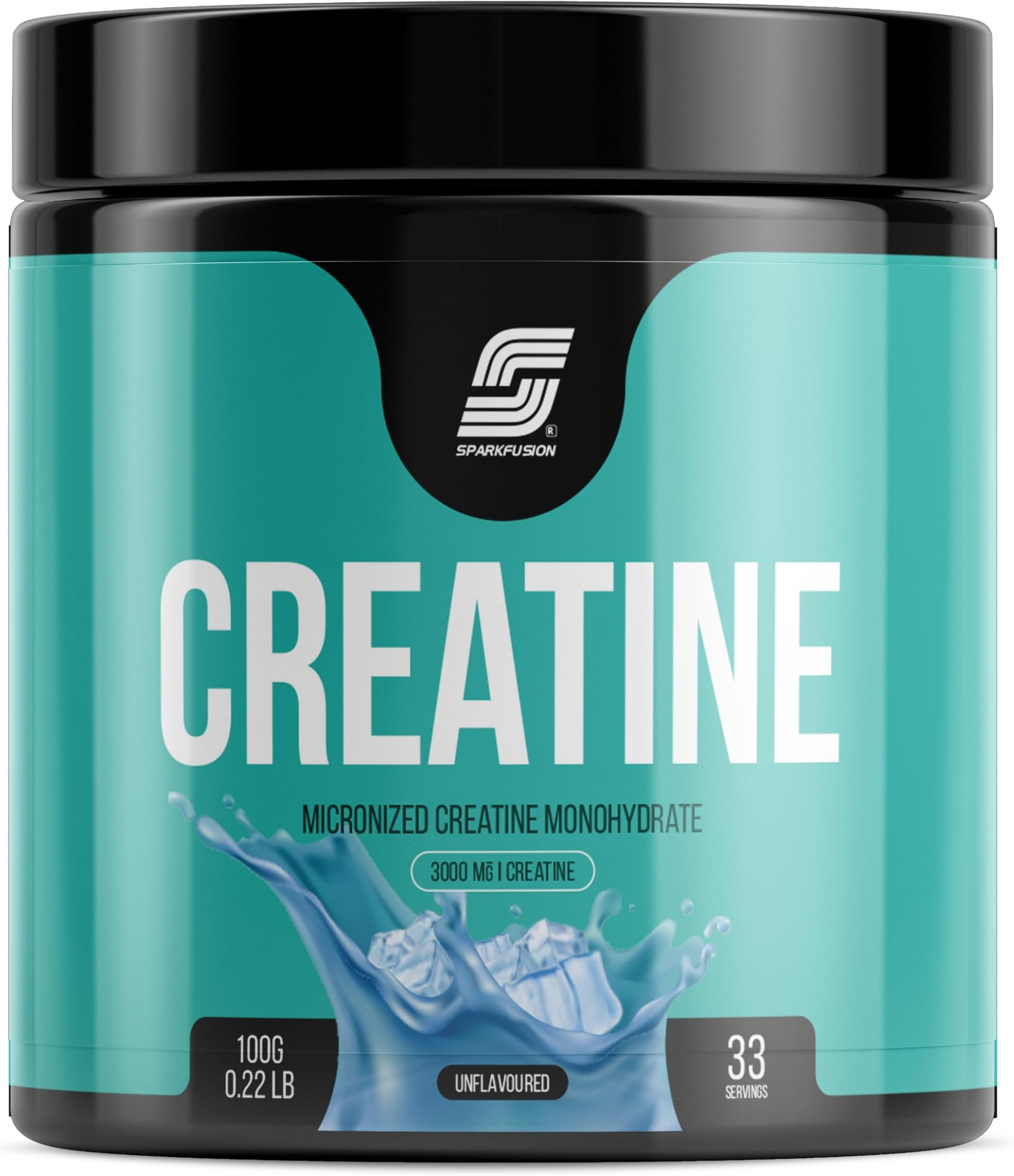 Sparkfusion Micronized Creatine Monohydrate Improve Performance and Strength and Support Workout Recovery | Lab Tested | Fast Recovery (100 g (Pack of 1), Unflavoured)