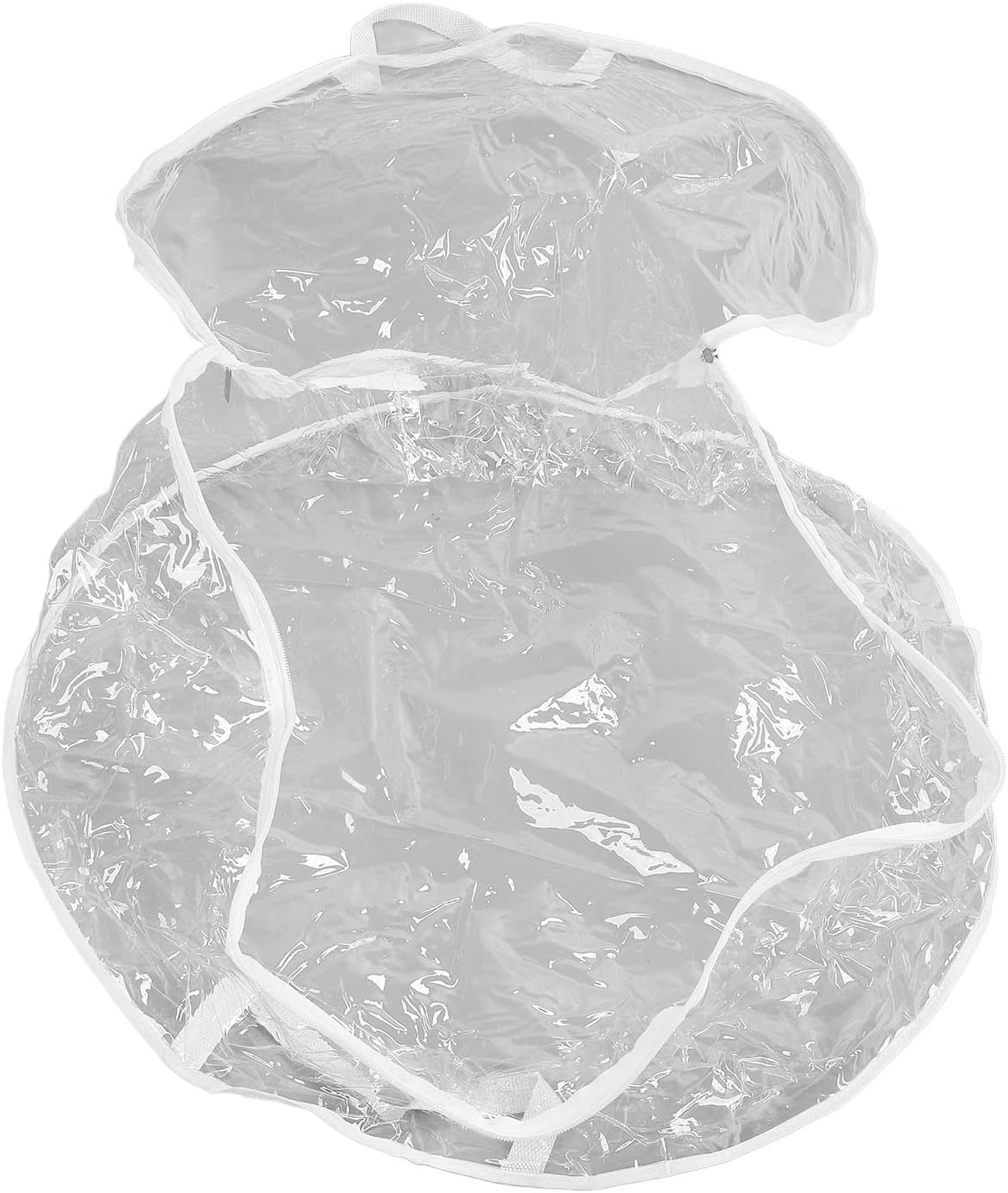 Wreath Storage Clear, Wreath Storage Container with Handle, Thick Reinforced Double Transparent Wreath Protector for Holiday Decorations, Wall Mountable Storage