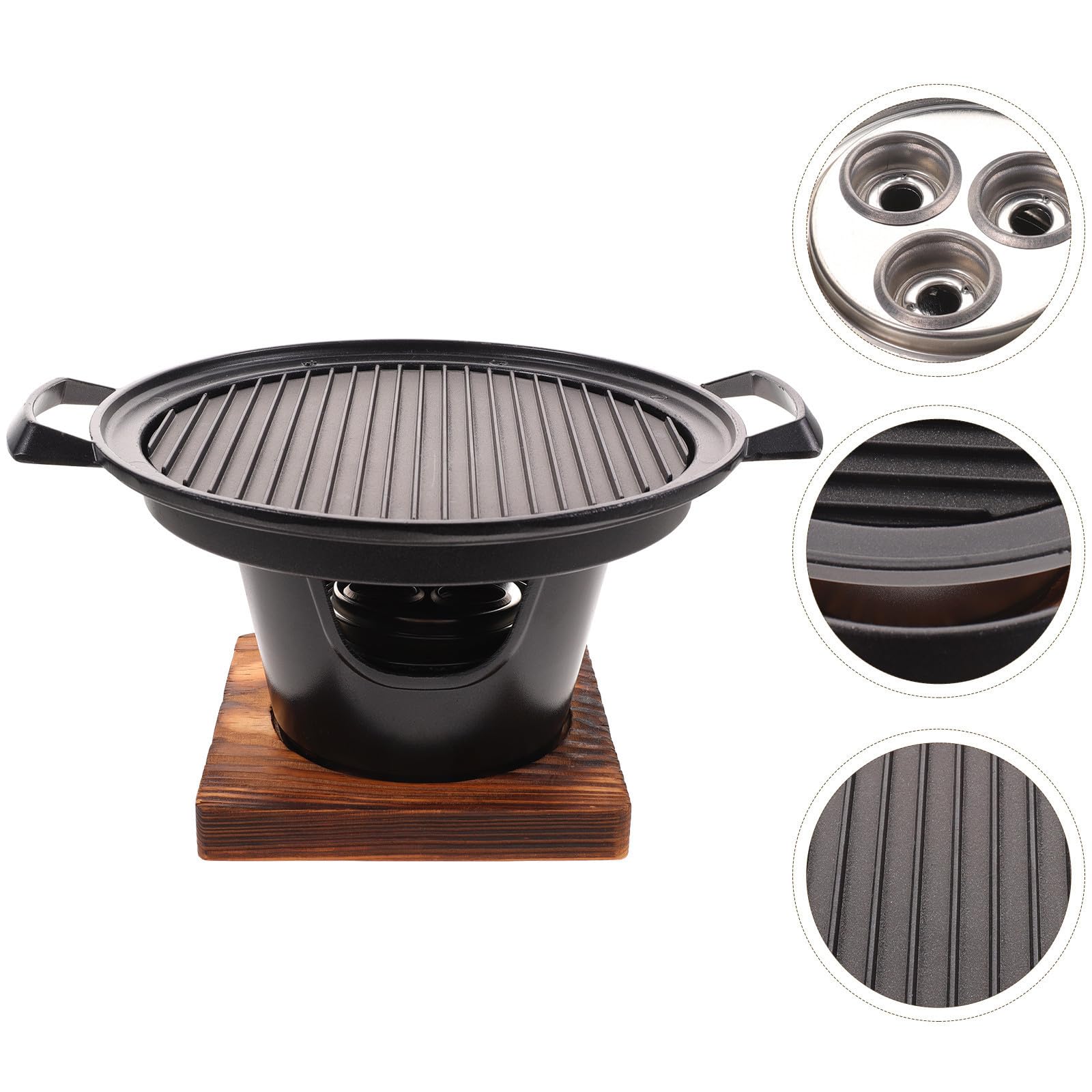 Parrilla de Barbacoa Portátil Mini para 3 Personas, Negro