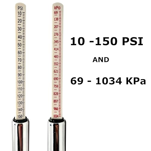 Miniatura 4 de Medidores de aire de 10-150psi y paquete de portabrocas de aire largo y corto.