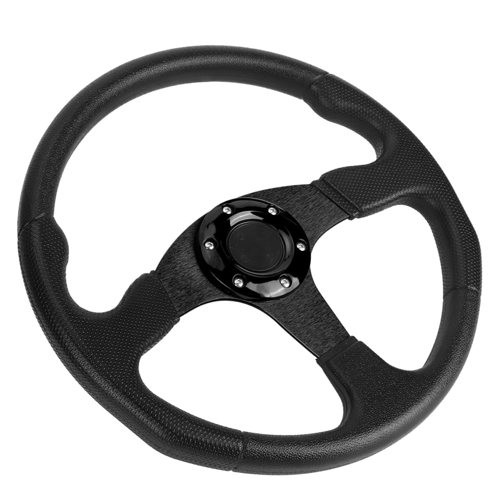 Volante de coche de carreras,volante deportivo,plato profundo,6 pernos,accesorio universal modificado,350 mm/14 pulgadas(Negro),Modificación del automóvil/modernización