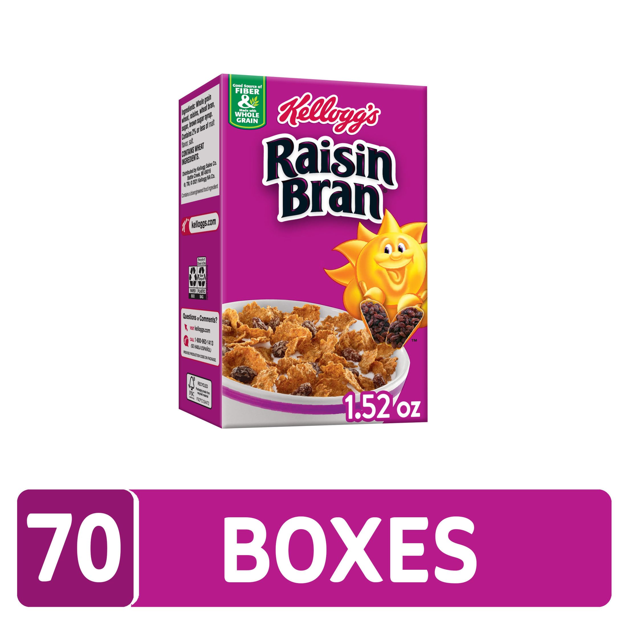Raisin Bran Müsli, 1.52-ounce Single dienen Packungen (70 Stück)