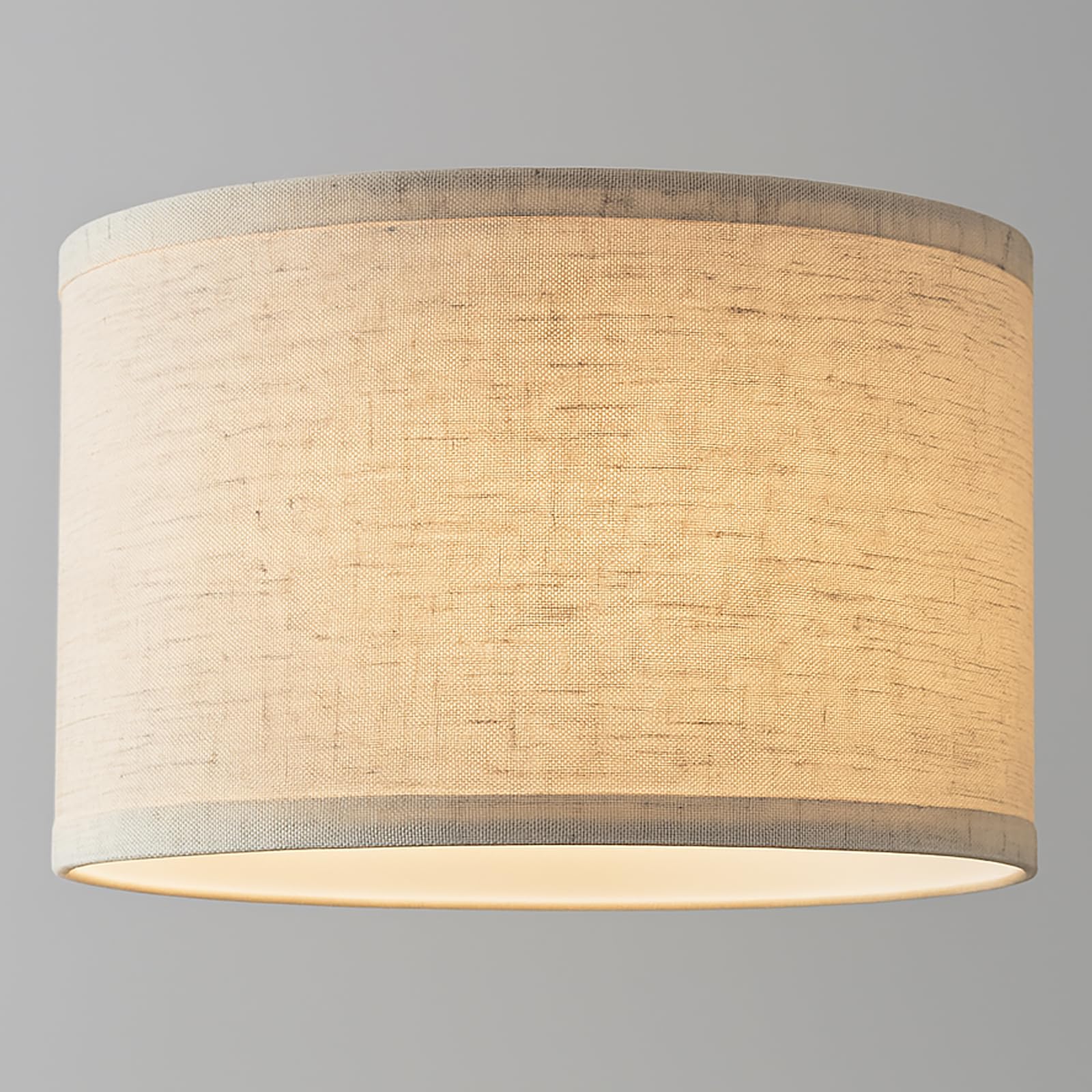 Paralume in lino beige da 25 cm, piccolo paralume per plafoniere, lampade da tavolo e da terra, compatibile con E26 ed E27, facile da montare per soggiorno, camera da letto, ufficio, cucina e