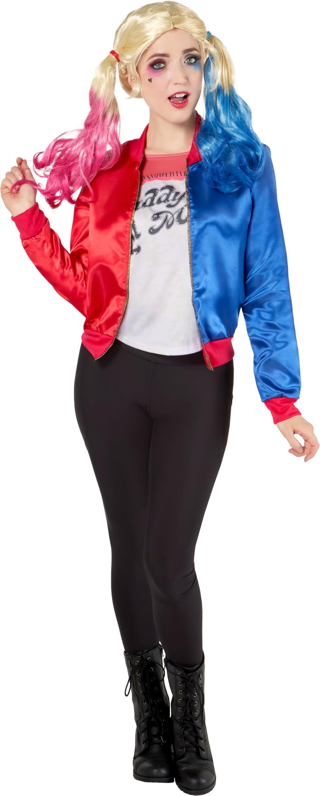 Rubie's Official DC Comics Suicide Squad, Harley Quinn Joker Ladie's Costume Kit, Womens Super Villain Fancy Dress