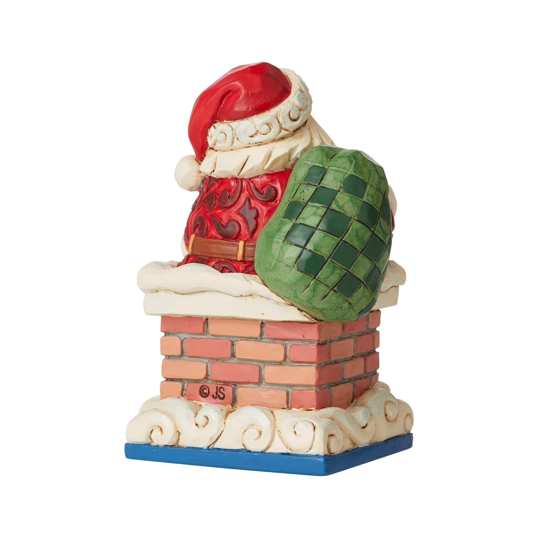 Enesco Jim Shore Heartwood Creek – Père Noël dans la cheminée – Mini Figurine