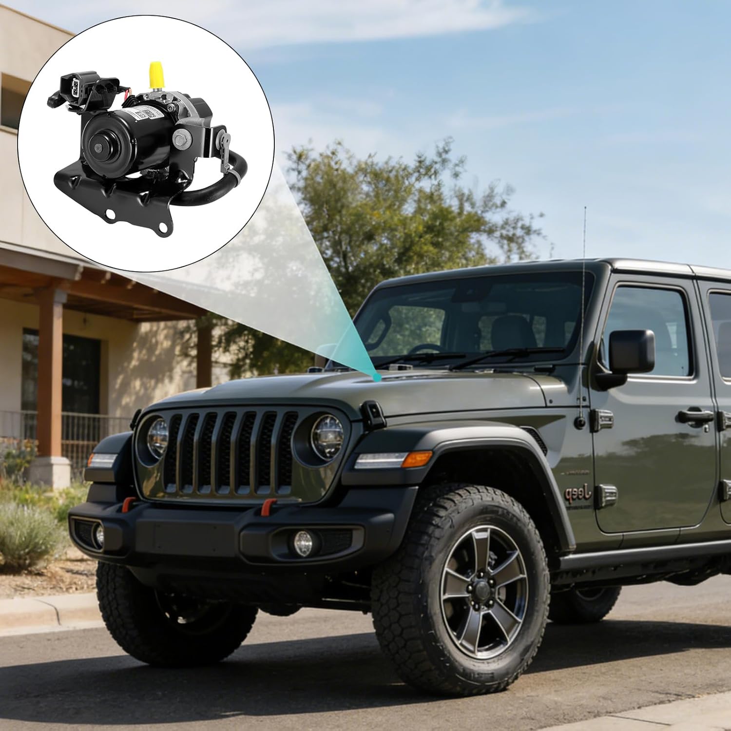 AULINK (Genuine Parts UP50 Brake Booster Auxiliary Electric Vacuum Pump for Jeep Cherokee Wrangler Gladiator Ram 1500 2500 3500 2018-2022 for Chrysler Pacifica # 68413466AB 68290532AC 04581991AB