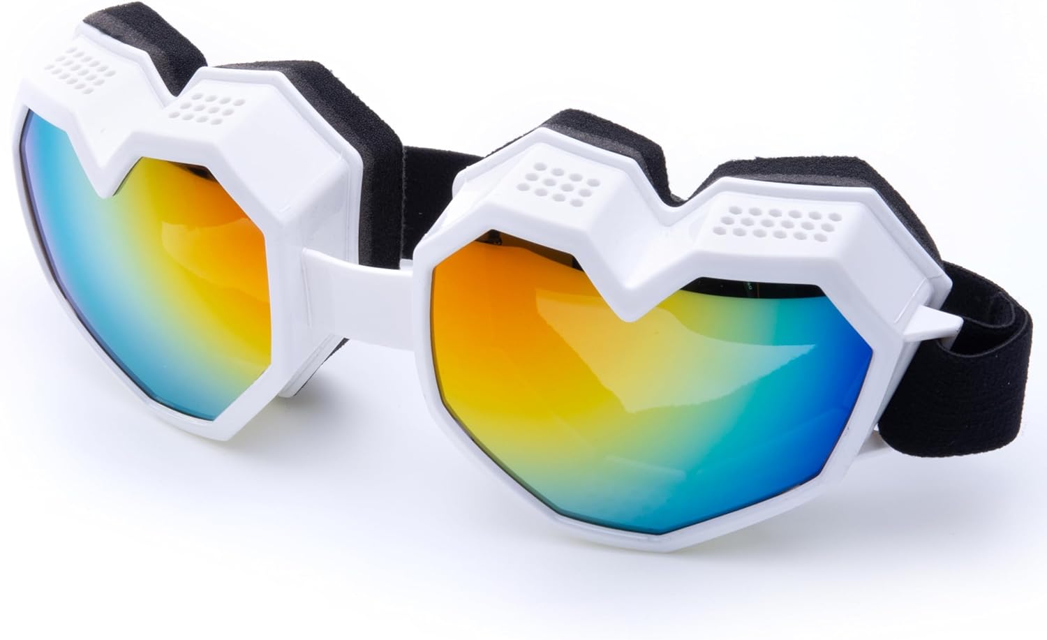 ICARA Heart Shaped Sunglasses Fashion Ski Goggles Colorful Oversize Love Glasses for Women Men Fun Eyeglass - Image 2