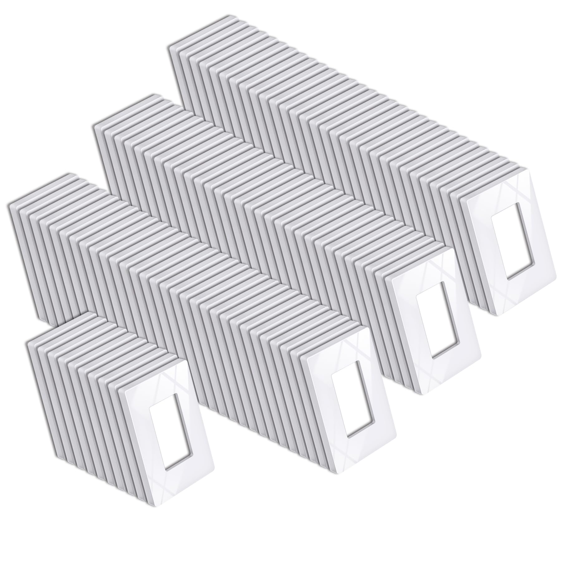 Elegant Screwless Wall Plates - Snow White -8 Elegant Screwless Wall Plates - Snow White -8