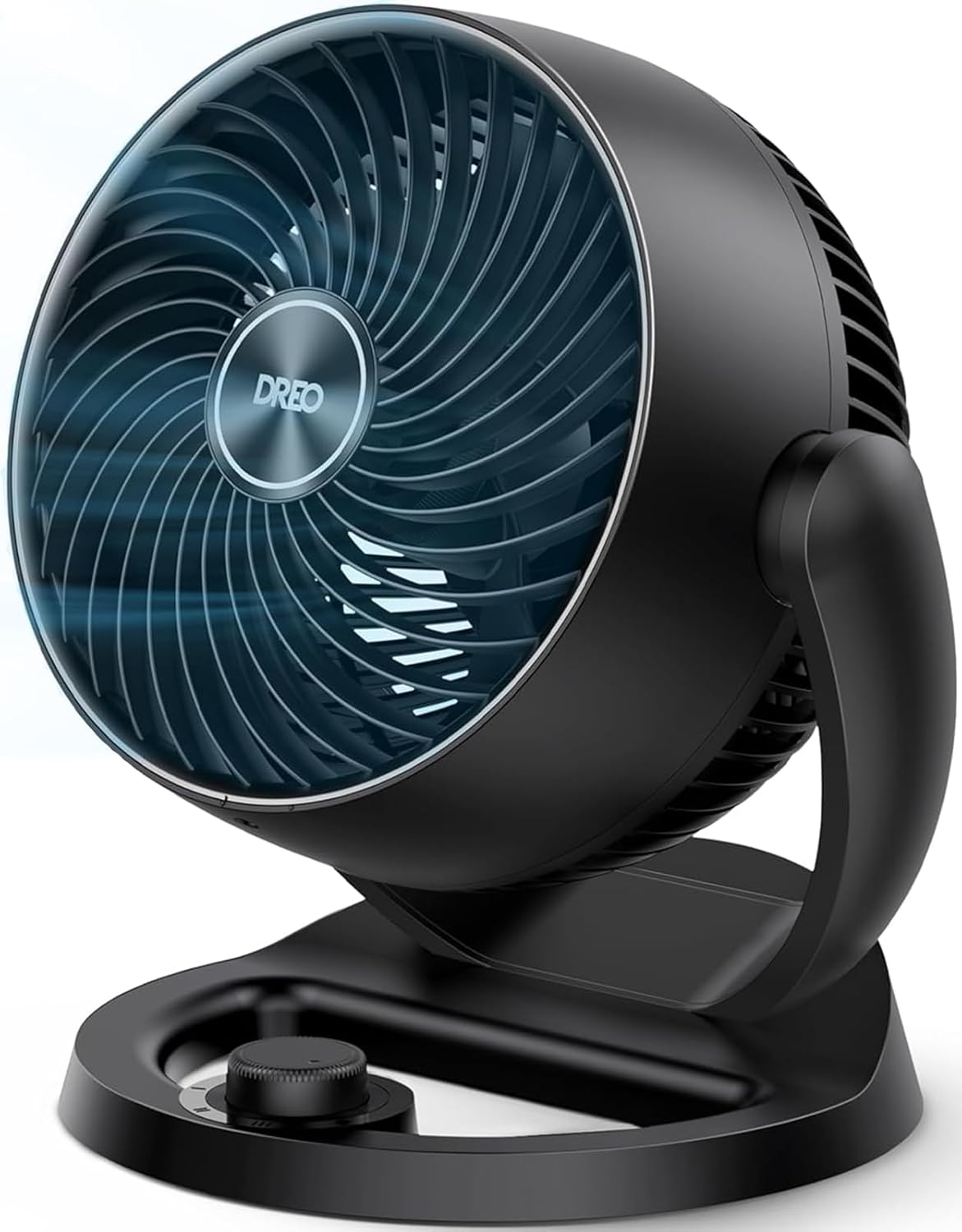 Dreo Fan for Bedroom, 12 Inches, 70ft Powerful Airflow, 28db Quiet Table Air Circulator Fans for Whole Room, 120° Adjustable Tilt, 3 Speeds, Desktop Fan for Home, Office, Kitchen Black