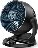 DREO 25dB Quiet Desk Fan for Bedroom, 70ft Powerful Airflow, 12' Air Circulator with Wall Mount, 120° Adjustable Tilt, 3 Speeds for Home & Office, 23 ft/s Efficient Cooling Black