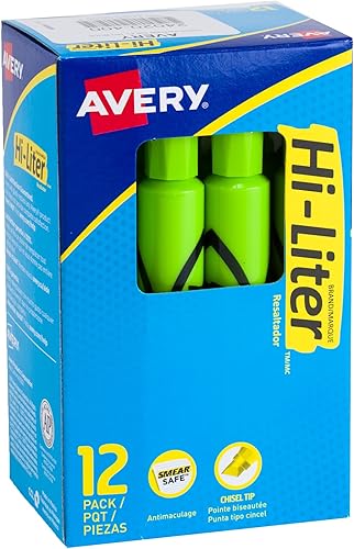 Marcadores fluorescentes para escritorio HI-LITER, Verde fosforescente