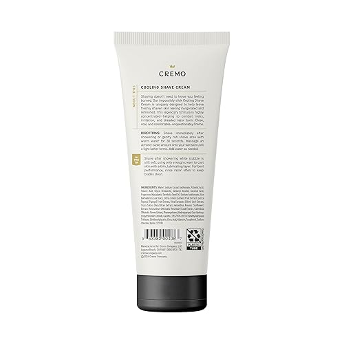 Miniatura 46 de Cremo Crema de afeitar de sándalo, increíblemente superior, crema de afeitar ultrafina para hombres, combate rasguños, cortes y quemaduras
