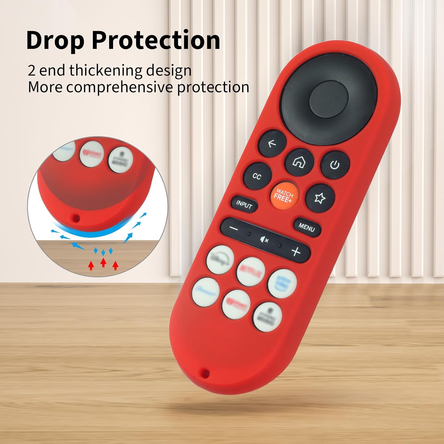 Hi Color XRT281 Remote Cover for Vizio/Onn FHD LED TV Remote 2026 Silicone Protective Case Compatible with VIZIO XRT281 ONN Remote Silicone Case Cover with Lanyard (Glow Green) image 3