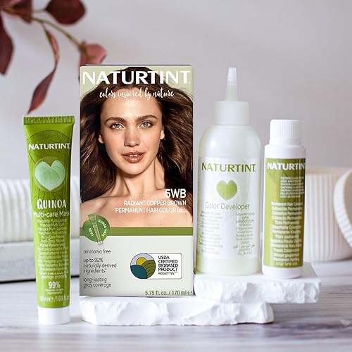 Miniatura 5 de Naturtint Tinte permanente para el cabello, marrón cobrizo radiante 5WB (paquete de 1), sin amoníaco, vegano, libre de crueldad, hasta un 100% de