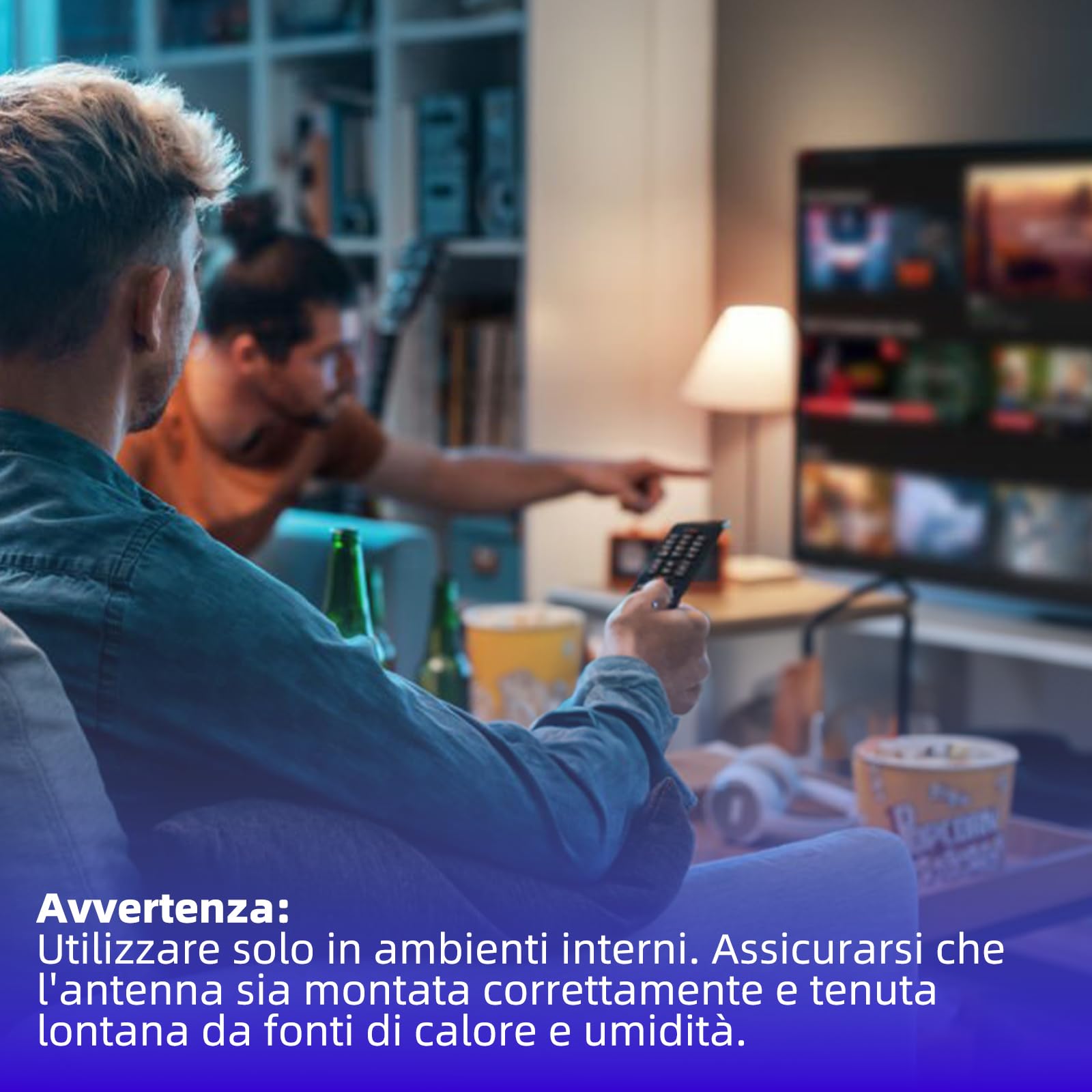 Amplificatore Antenna TV 2025 – Signal Booster Digitale HD da 24dB per Antenna Interna, Risolve Canali Pixelati, Supporta Smart TV HD VHF/UHF (Bianca) Signal Booster