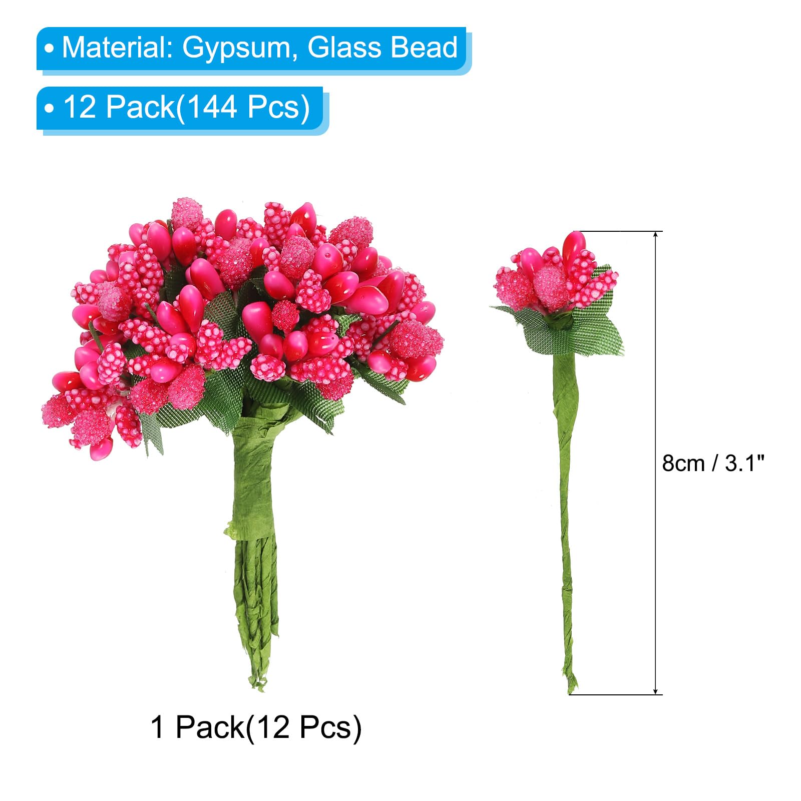 PATIKIL Mini Artificial Pip Berry Picks Bunch - Image 2