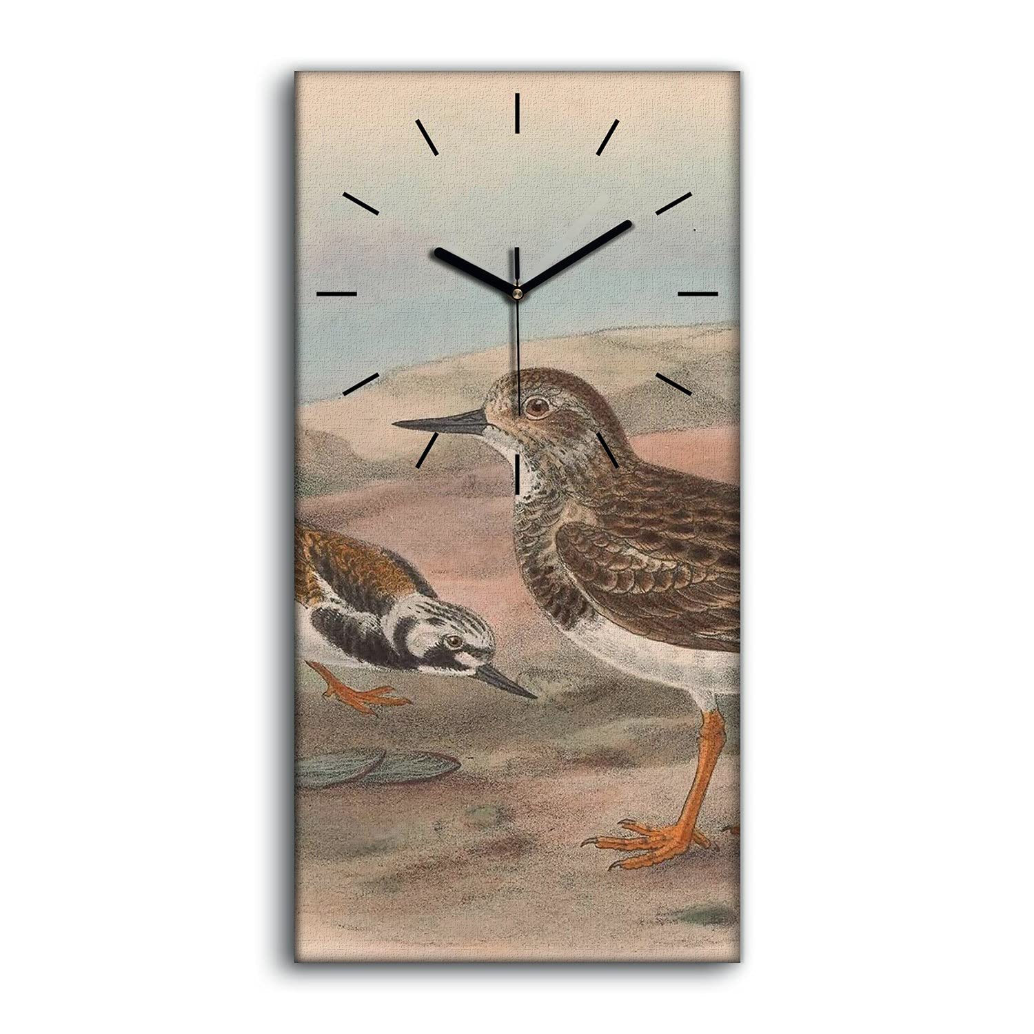 Horloge Murale Toile Oiseaux et Animaux | Image Art Moderne et Apaisant