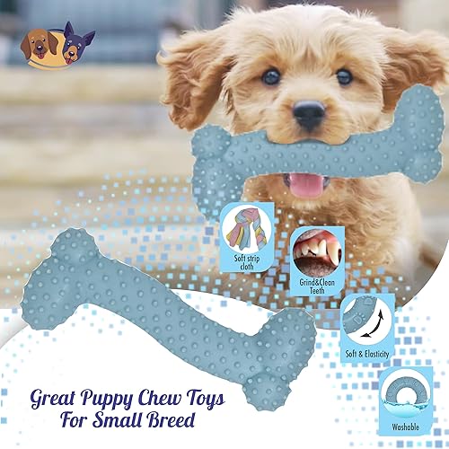 Miniatura 7 de Paquete de 6 juguetes para perros, juguetes para perros pequeños, juguetes para cachorros de 0 a 6 meses, los mejores juguetes masticables para