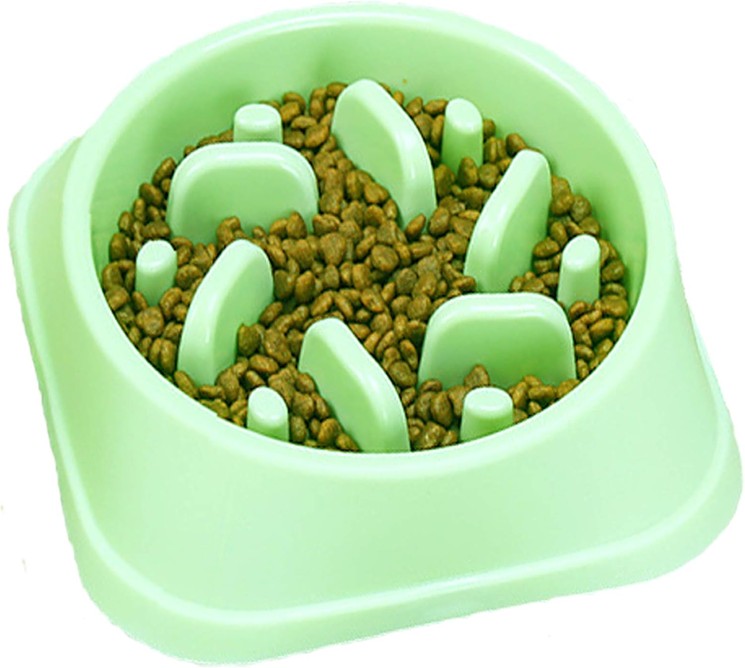 Slow Feeder Dog Bowl, Dog Bowl Slow Eating,Small Dog Feeder Slow,Dog Dishes to Slow Down Eating for Small and Medium Dogs (Green1)