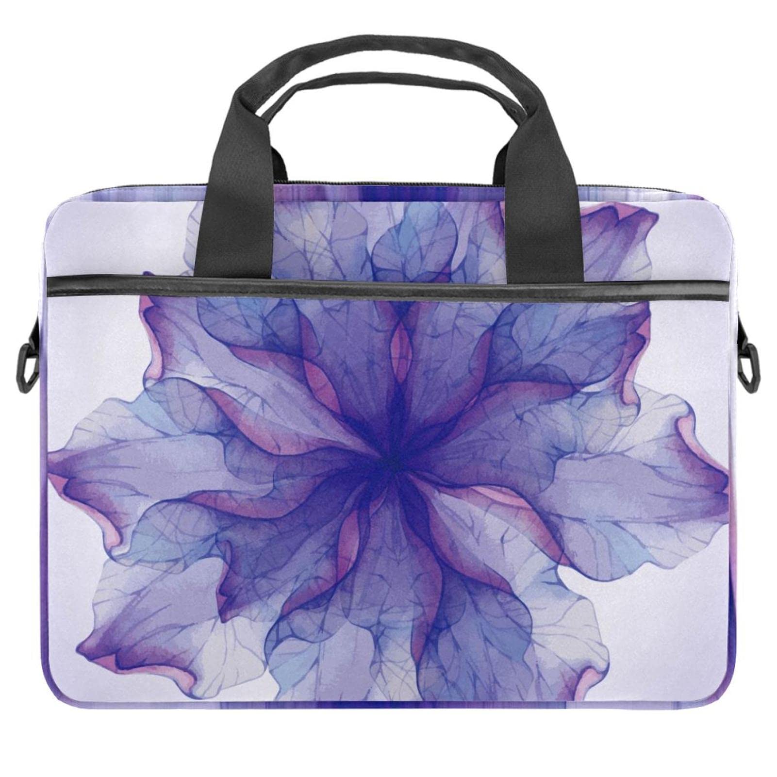 Maletín para portátil de 13 a 14.5 pulgadas con diseño floral morado 7