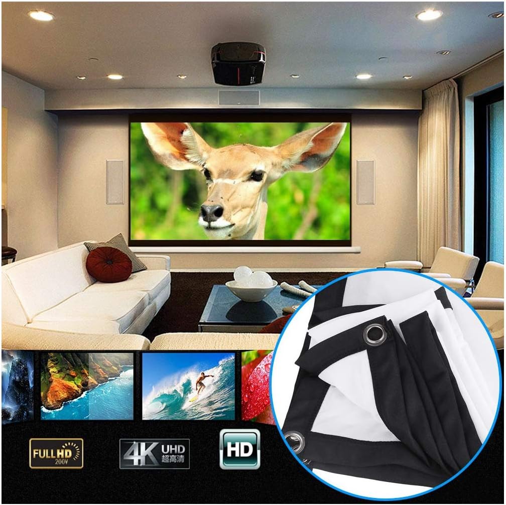 Projection Screen 4k Projector Screen 120 Inch 16x9 Hd 3D